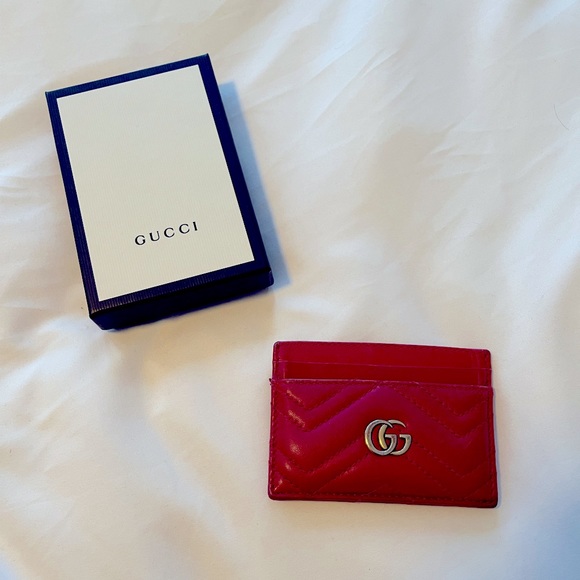 Gucci Accessories - Gucci GG Marmont Card Case - Red